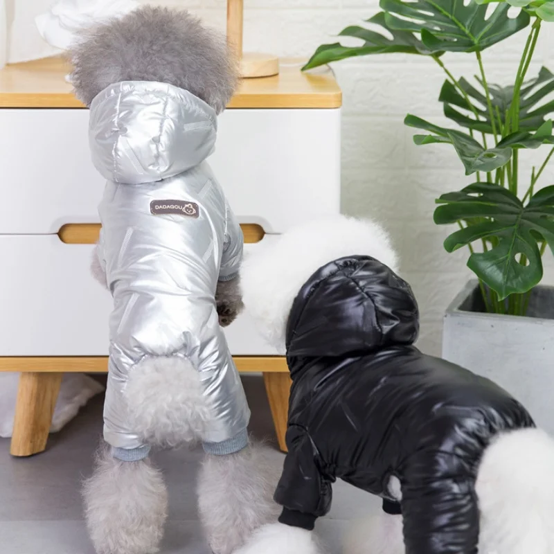 Monos cálidos y suaves para perros, abrigo a la moda, ropa impermeable para perros, monos bonitos y sólidos para cachorros, chaqueta de invierno para gatos, ropa para mascotas caniche