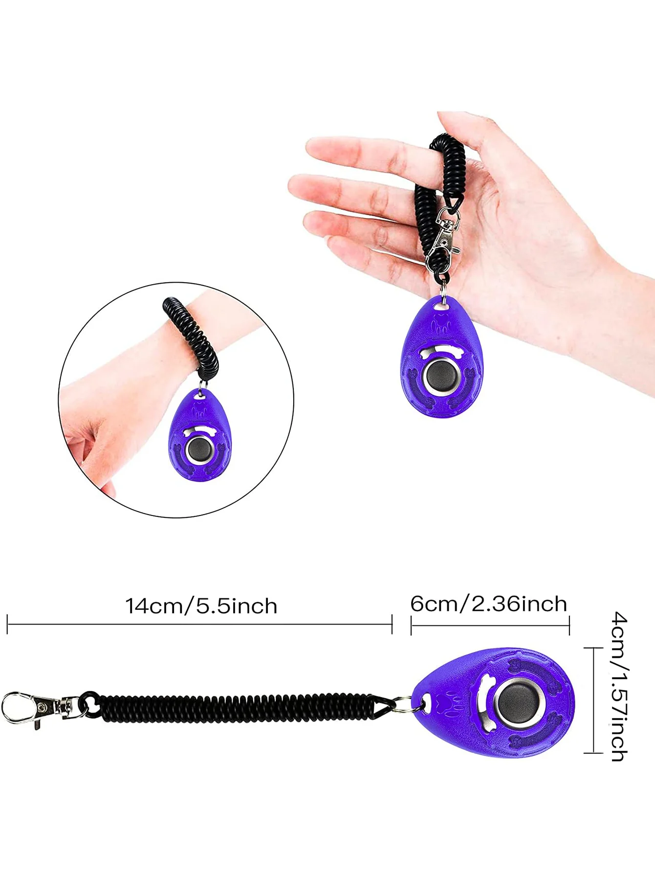 Clicker adiestramiento para perros con correa muñequera - imagen 2