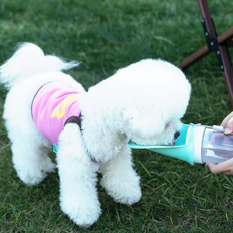 Botella de agua para perros 2 en 1, botella de agua portátil para perros pequeños y grandes, cuenco plegable para beber para mascotas, accesorios para perros