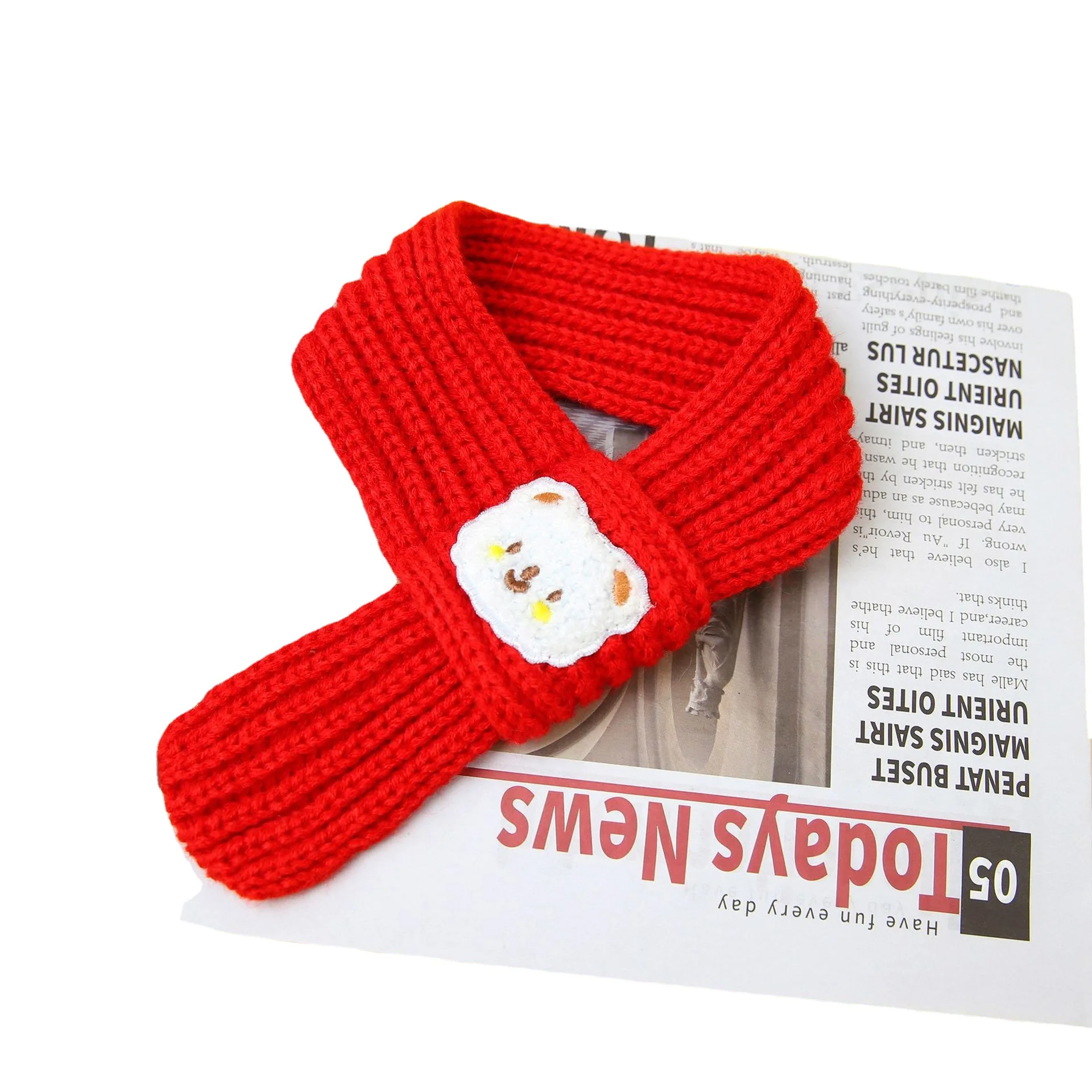 Bufanda Kawaii navideña cálida para mascotas, ropa para perros, cachorros, ropa suave y cómoda para perros pequeños, Accesorios para gatos, artículos gruesos para mascotas de invierno - imagen 5