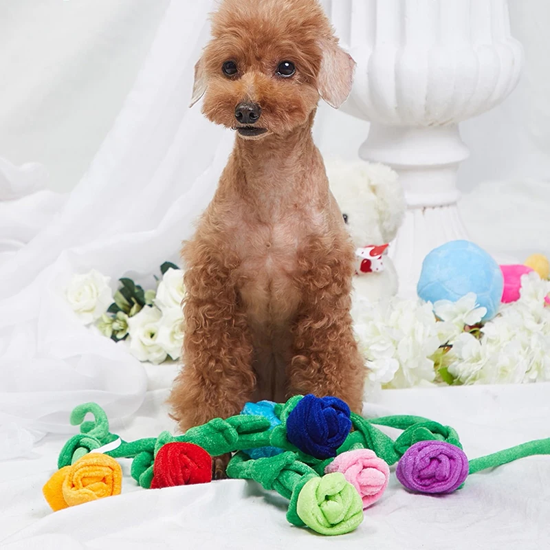 Rosa de simulación de color aleatorio, regalo de fiesta para perros y gatos, juego interactivo, boda, Día de San Valentín, 1 ud. - imagen 3