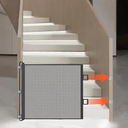 Puerta retráctil sin taladro para mascotas – barrera escaleras