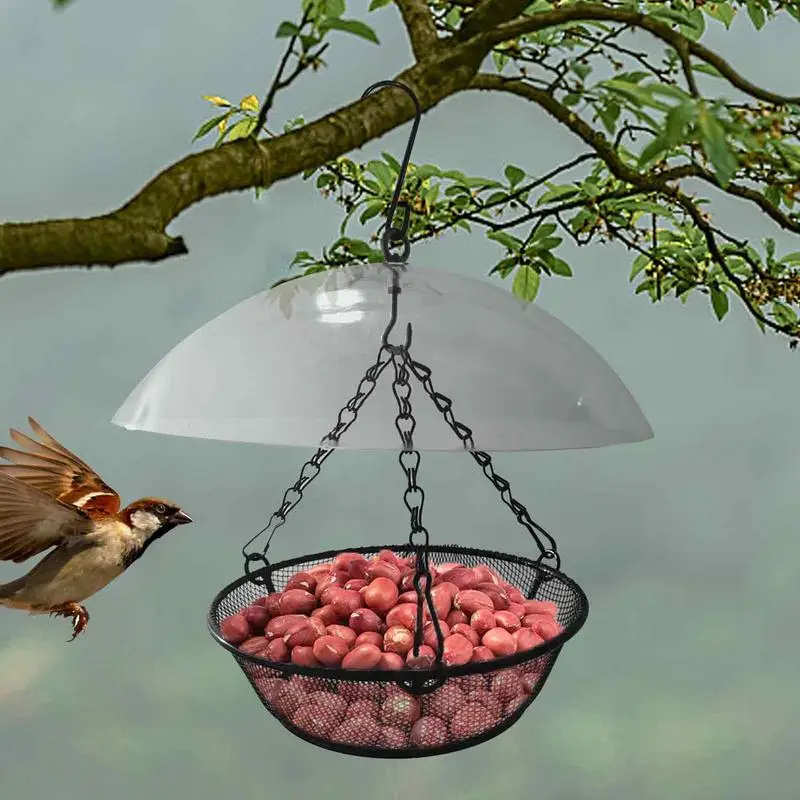 Comedero de Metal para pájaros colgante exterior para jardín a prueba de ardilla, suministros de alimentación de aves prácticos y duraderos para el hogar, césped, Patio y jardín - imagen 5