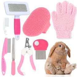 Set de belleza para conejos: cortaúñas, lima y peine contra pulgas