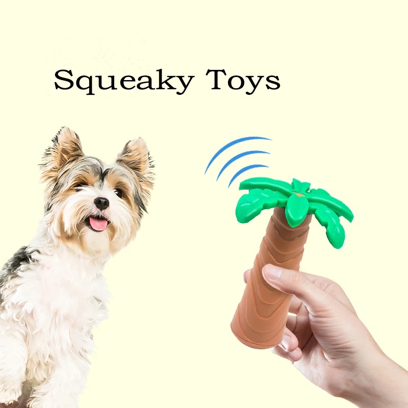 Juguete para perros, árbol de coco de goma para limpieza y moler los dientes, estilo tropical, adecuado para perros grandes, medianos y pequeños - imagen 4