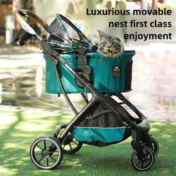 Cochecito para perros y gatos - diseño portátil, cómodo y práctico