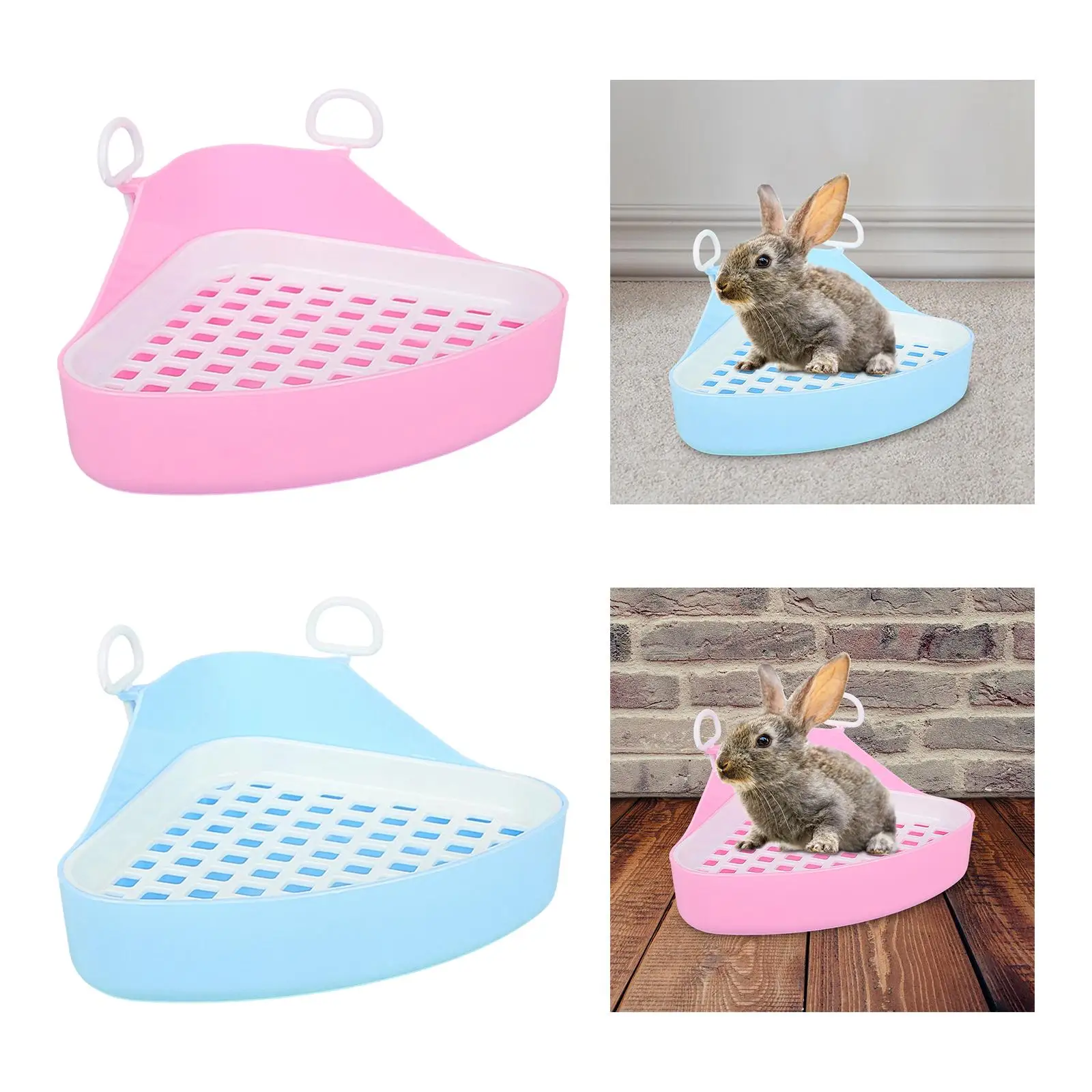 Triangular Potty Tray with Grid Pet Toilet Corner for Chinchillas Triangular Potty Tray with Grid Pet Toilet Corner for Chinchillas