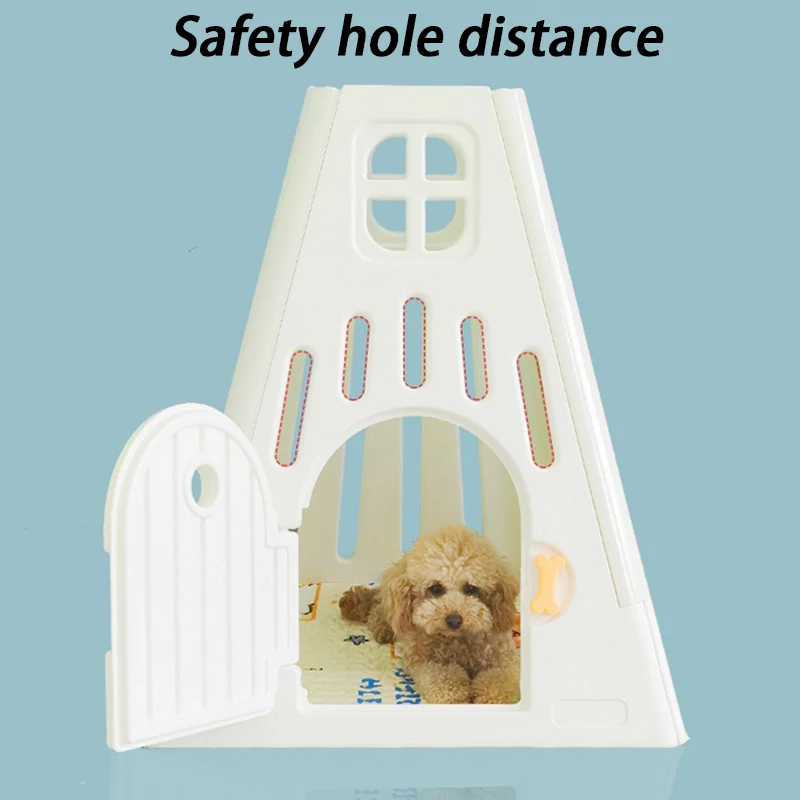 Casa para perros de peluche para interiores, casa Bichon de plástico para exteriores, perrera para cachorros de Chihuahua pequeña y mediana, suministros para perros transpirables de lujo - imagen 5