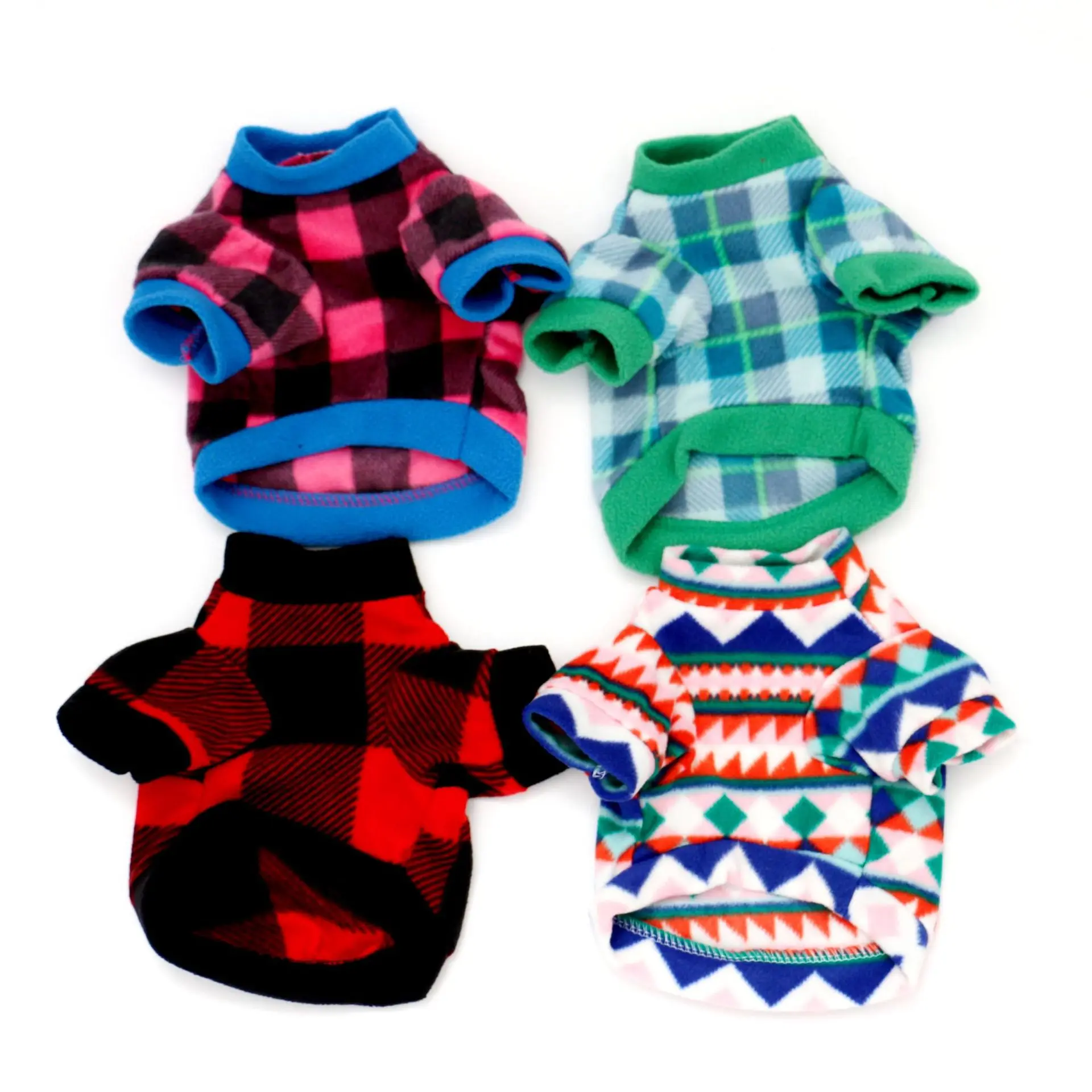 Ropa de lana para perros, sudaderas con capucha de invierno, abrigo, ropa a cuadros, sudadera para perros pequeños, Chihuahua, caniche, York, jerseys para cachorros, disfraz XS - imagen 2