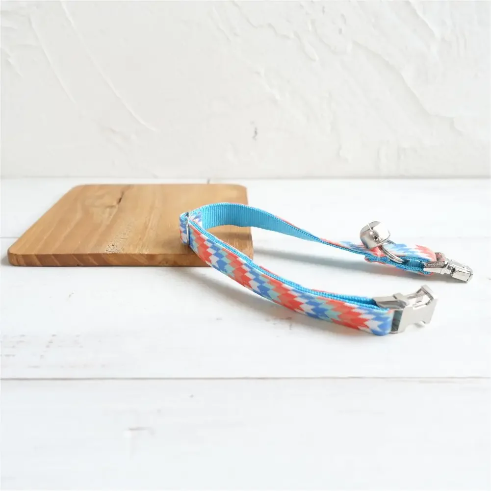 Collar de gato personalizado con grabado gratuito, correa para mascotas a juego, hebilla de Metal de contactos personalizados, Collar para mascotas pequeñas con rombos - imagen 3