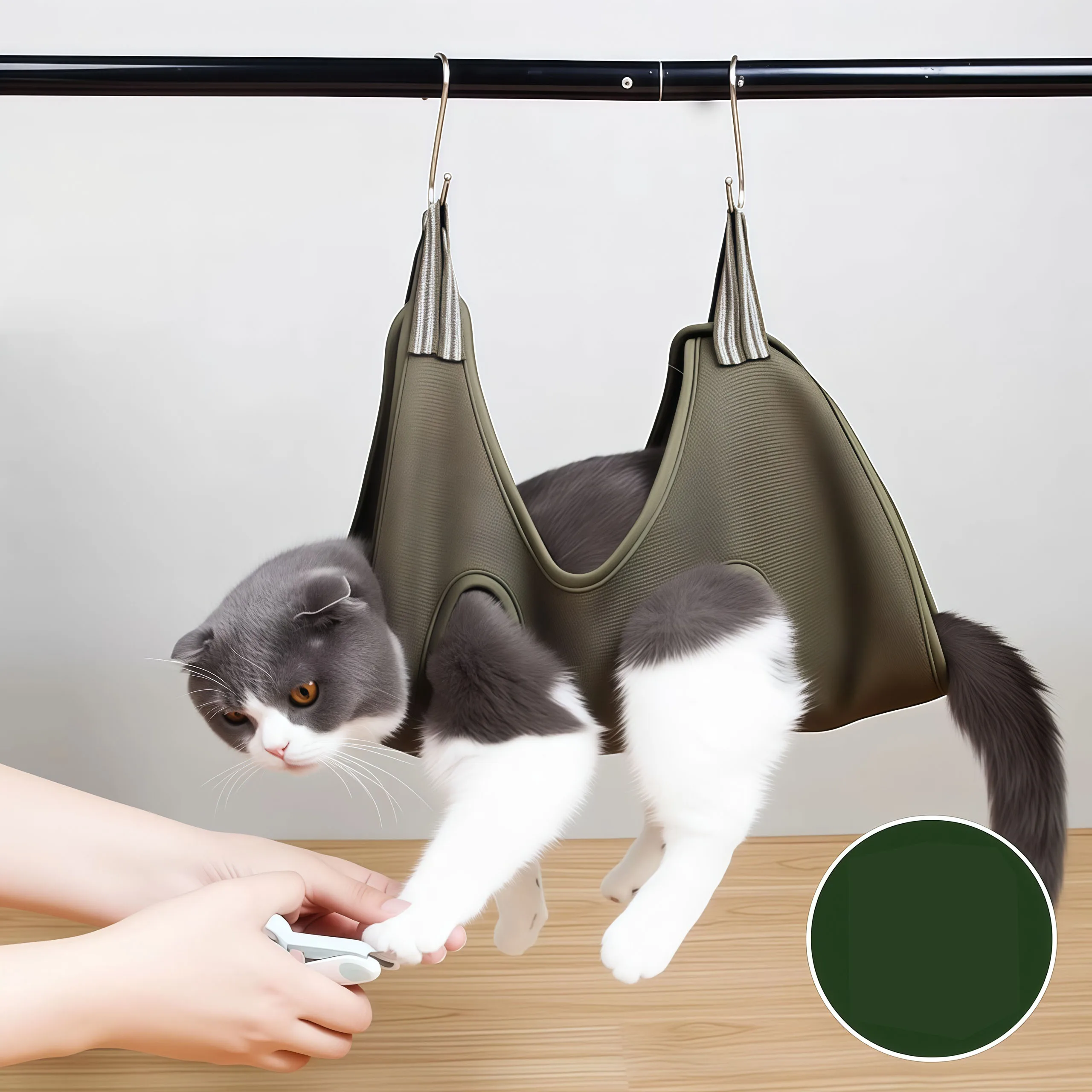 Hamaca de peluquería con bolsa antiarañazos para gatos y perros - imagen 5