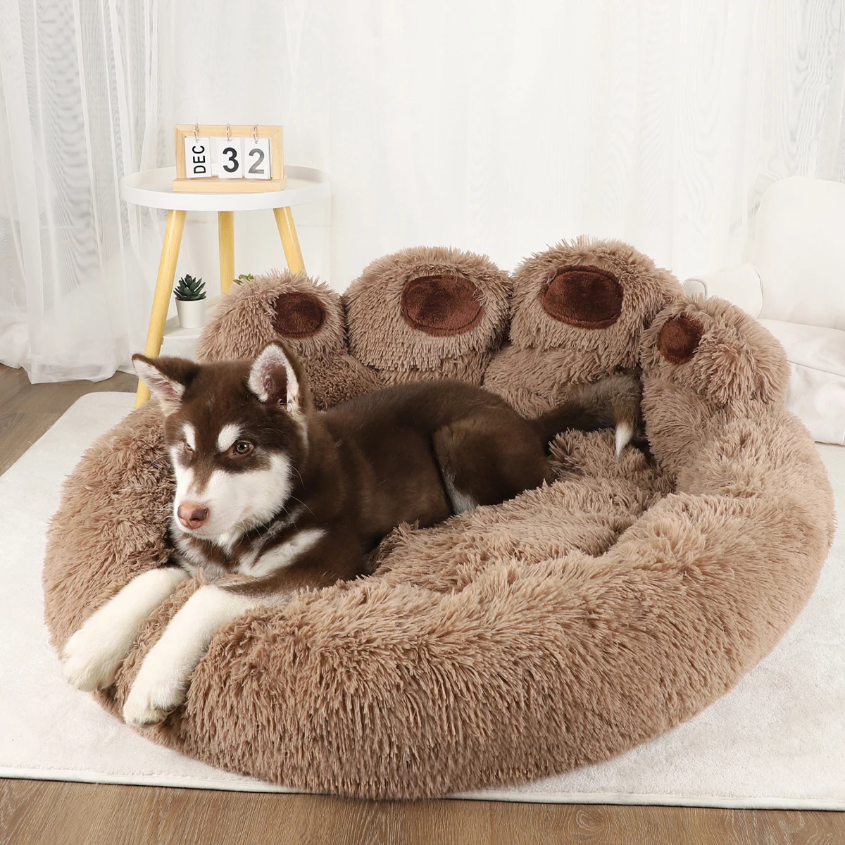 Cama esponjosa para perros, accesorios de perrera de felpa para invierno, productos para mascotas, camas para perros grandes, ropa de cama, sofá, cesta, estera pequeña, cojín grande para gatos y cachorros - imagen 2