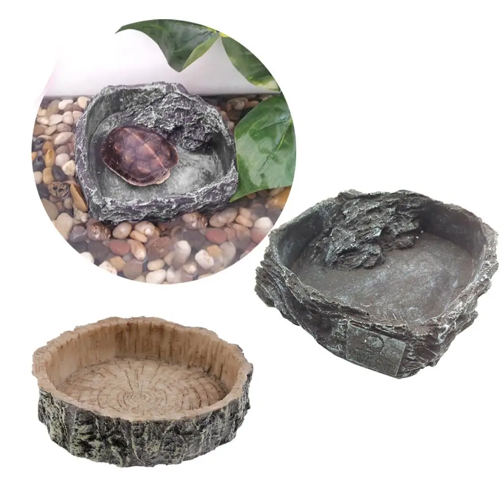 Reptile Amphibians Food Water Dish Pet Turtle Tortoise Scorpion