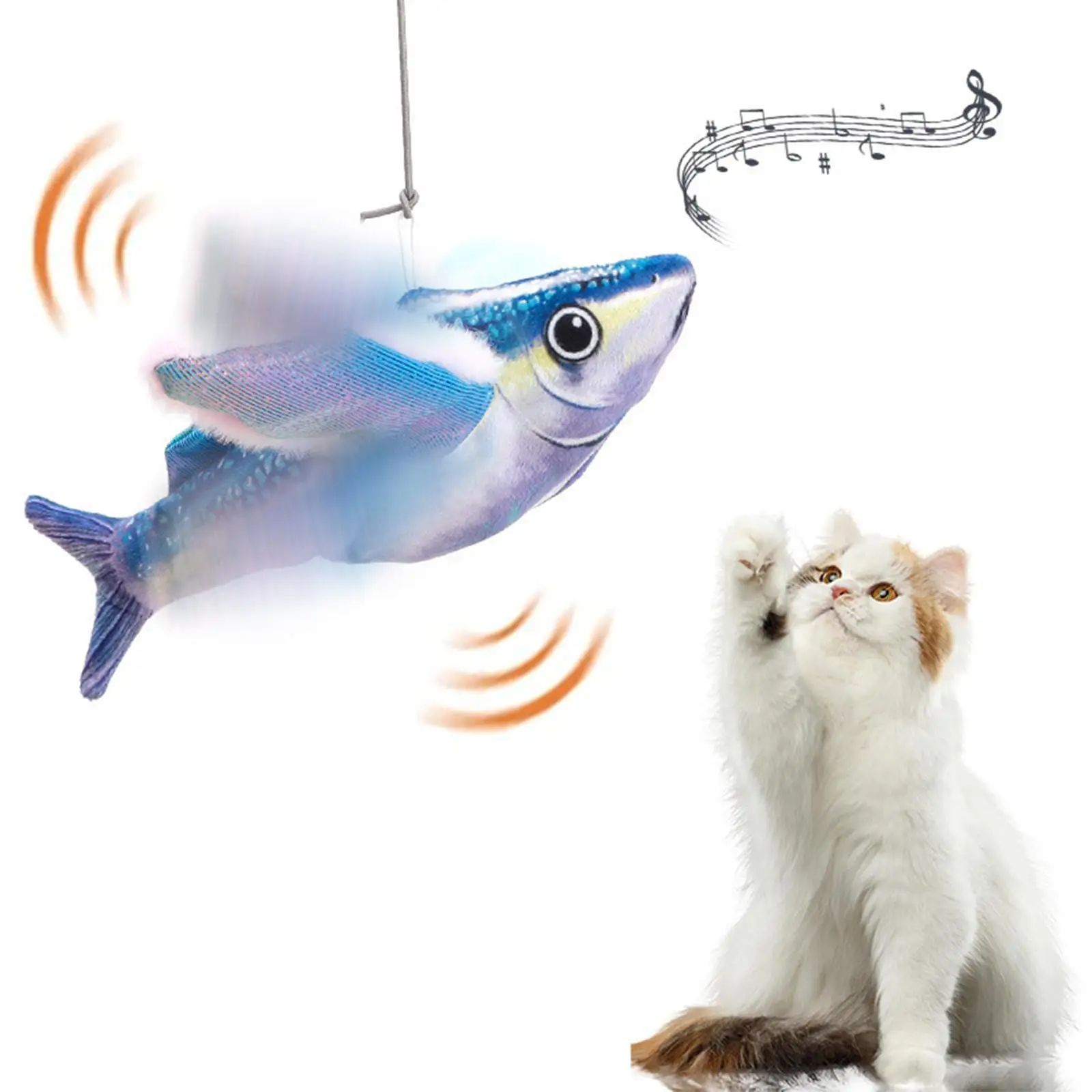 Flapping Fish Cat Toy Fun Catnip Kicker for Indoor Pets Interactive Cat Toy