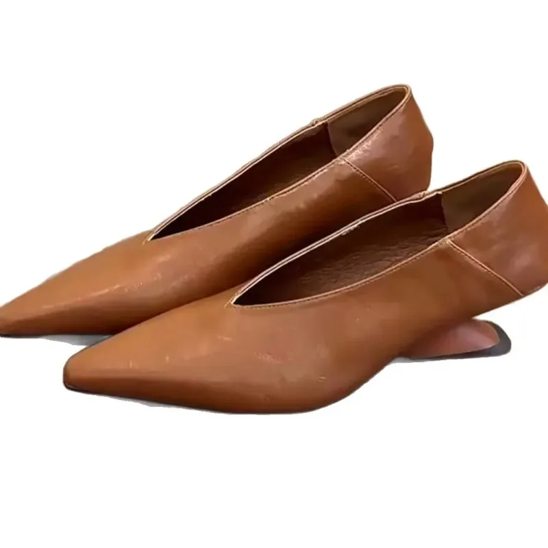 Zapatos de tacón alto cuero para mujer – Antideslizantes y punta fina - imagen 3