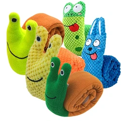 Juguete interactivo de peluche en forma de caracol para perros