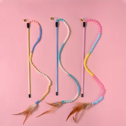 Varita de plumas para gatos interiores – Estimula juego y ejercicio