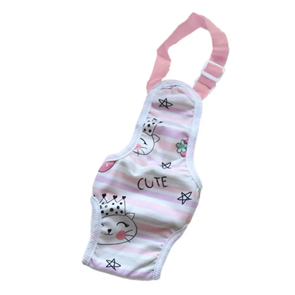Pantalones fisiológicos para mascotas, pantalones menstruales suaves y transpirables con estampado de dibujos animados, pañales para perros estilo vientre, esenciales para mascotas para mujer - imagen 3