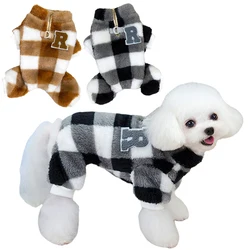 Ropa de invierno para mascotas, chaleco para perros pequeños y medianos, mono de lana suave y cálido para cachorros, trajes de Bulldog Francés para Chihuahua, abrigos Shih Tzu