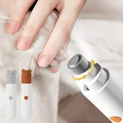 Molinillo de uñas eléctrico para mascotas popular con luz LED para iluminar la línea sanguínea, adecuado para gatos y perros, cortaúñas eléctrico