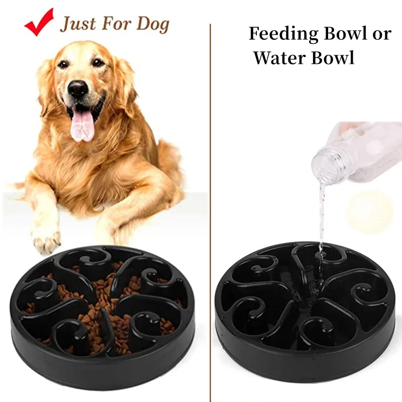 Pet Dog Slow Feeder Bowl Fun Non Slip Anti-Gulping Slower Food Feeding Dishes Eco Dog Bowl for Large Medium Small Dogs Puppy - imagen 2