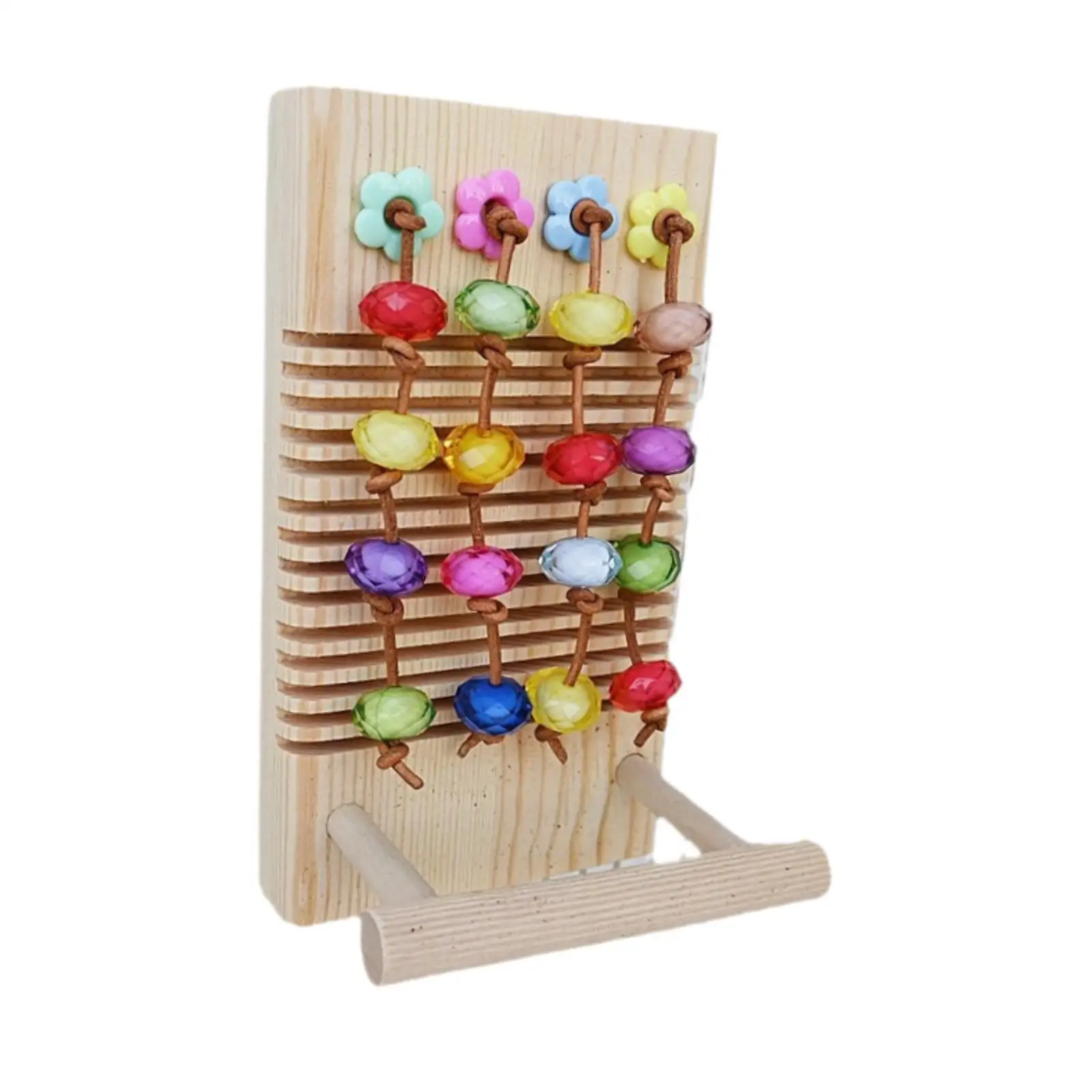 Parrot Chewing Toys with Perch, Hanging Parrot Chewing Toy, Birds Climbing Toy for Cockatoos, African Grey Macaws, Parrots