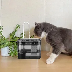 Fuente de agua para mascotas con grifo ultrasilencioso, dispensador de agua circulante filtrado con carga USB para gatos, perros pequeños, uso diario, suministros para mascotas