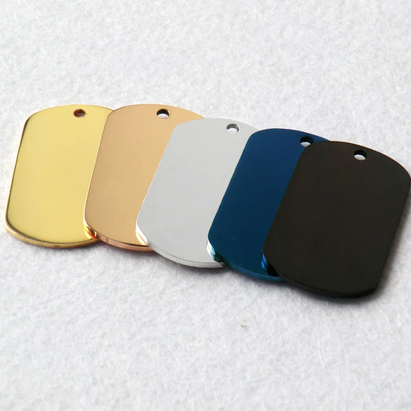 Venta al por mayor, 100 Uds., etiqueta de identificación de perro militar, etiqueta de perro personalizada de acero inoxidable para perro, etiquetas grabadas para hombre, placa de nombre personalizada para perro mascota - imagen 2