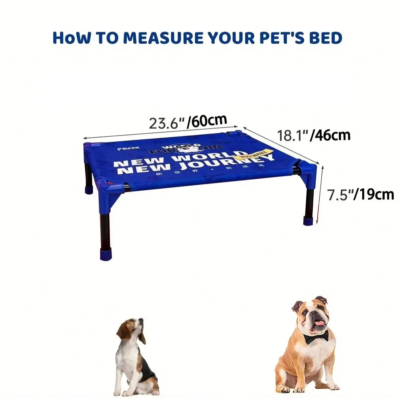 Cama elevada transpirable para perro portátil: playa y camping - imagen 3