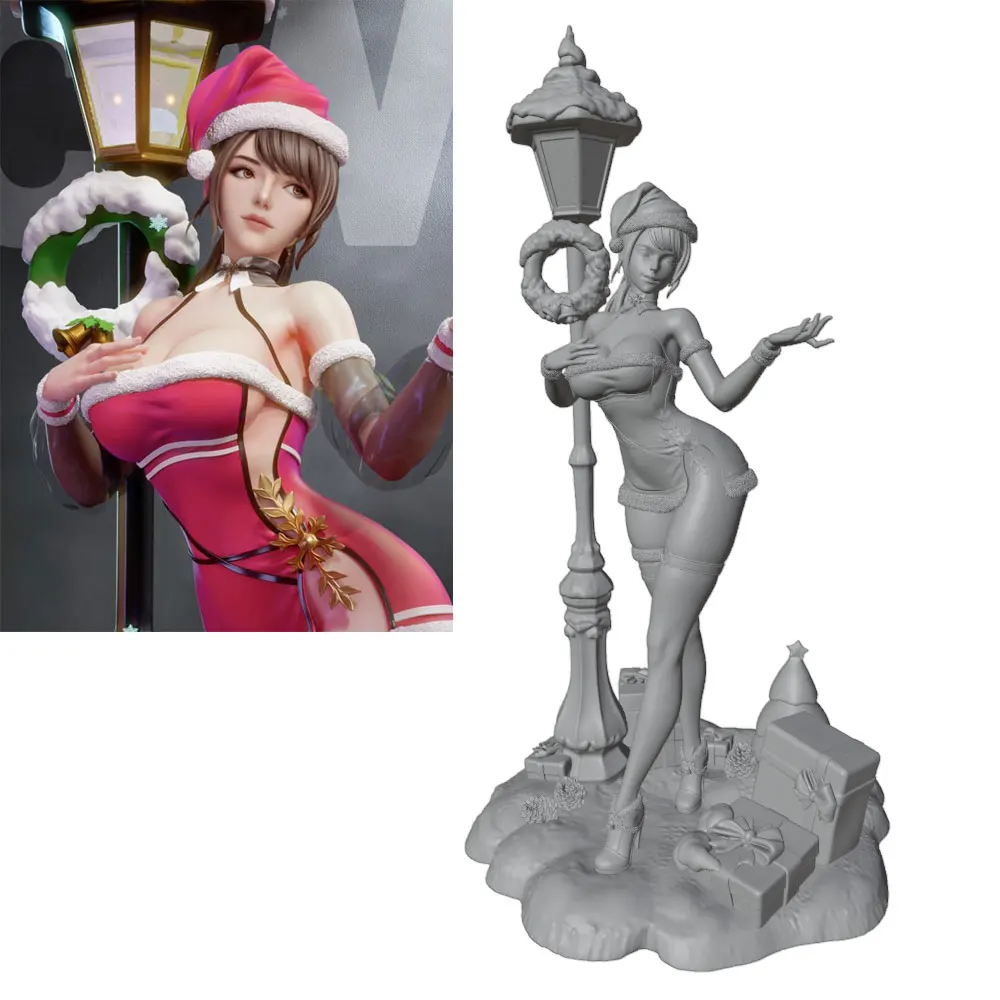 Figura anime impresa 3D – Kit garaje sin montar ni pintar gris - imagen 3