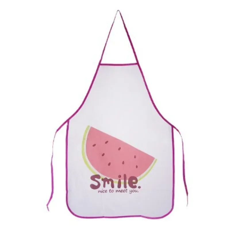 Delantal con pechera semitransparente, impermeable, antiaceite, estampado de frutas de dibujos animados, breve delantal para adultos, accesorios de cocina para hornear - imagen 5