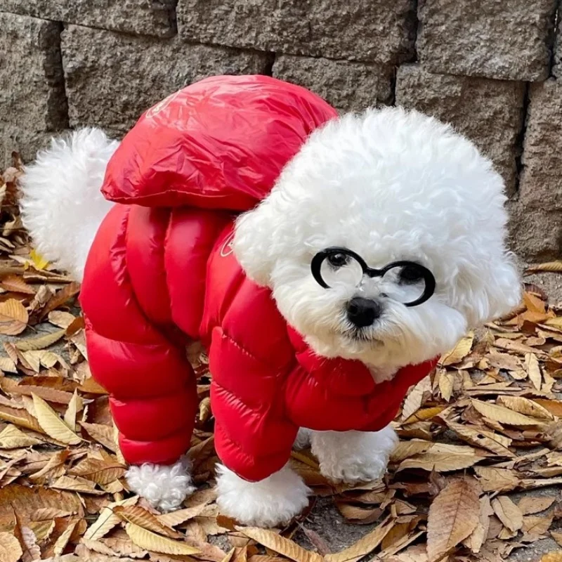 Abrigo térmico de plumas para perros y gatos – Mono suave invierno - imagen 2