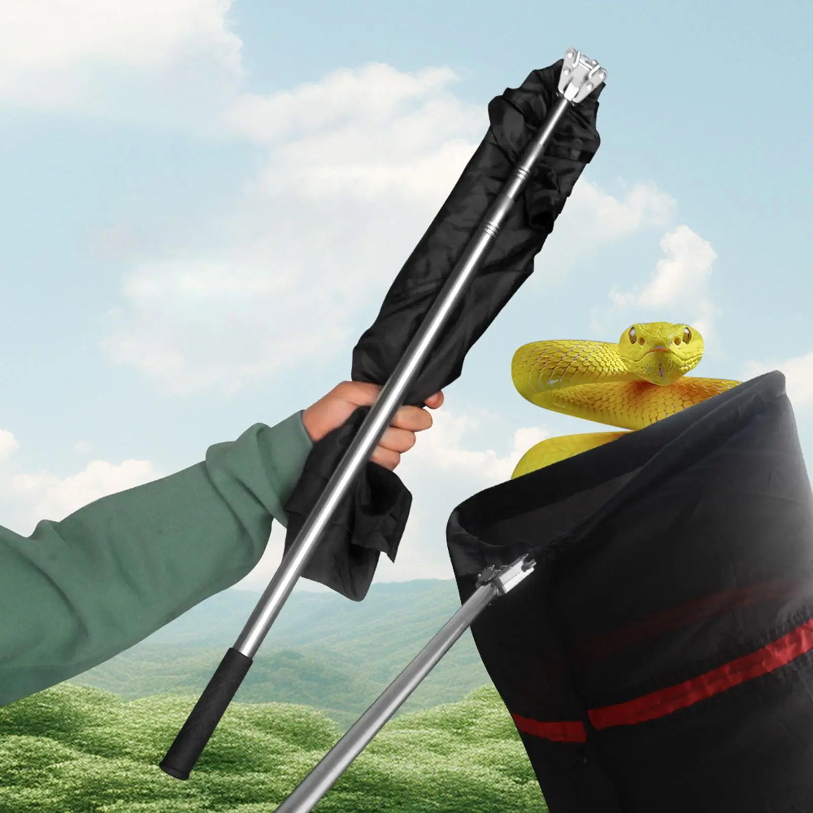 Snake Catcher Net Foldable Reptile Catching Equipment for Capturing Removing