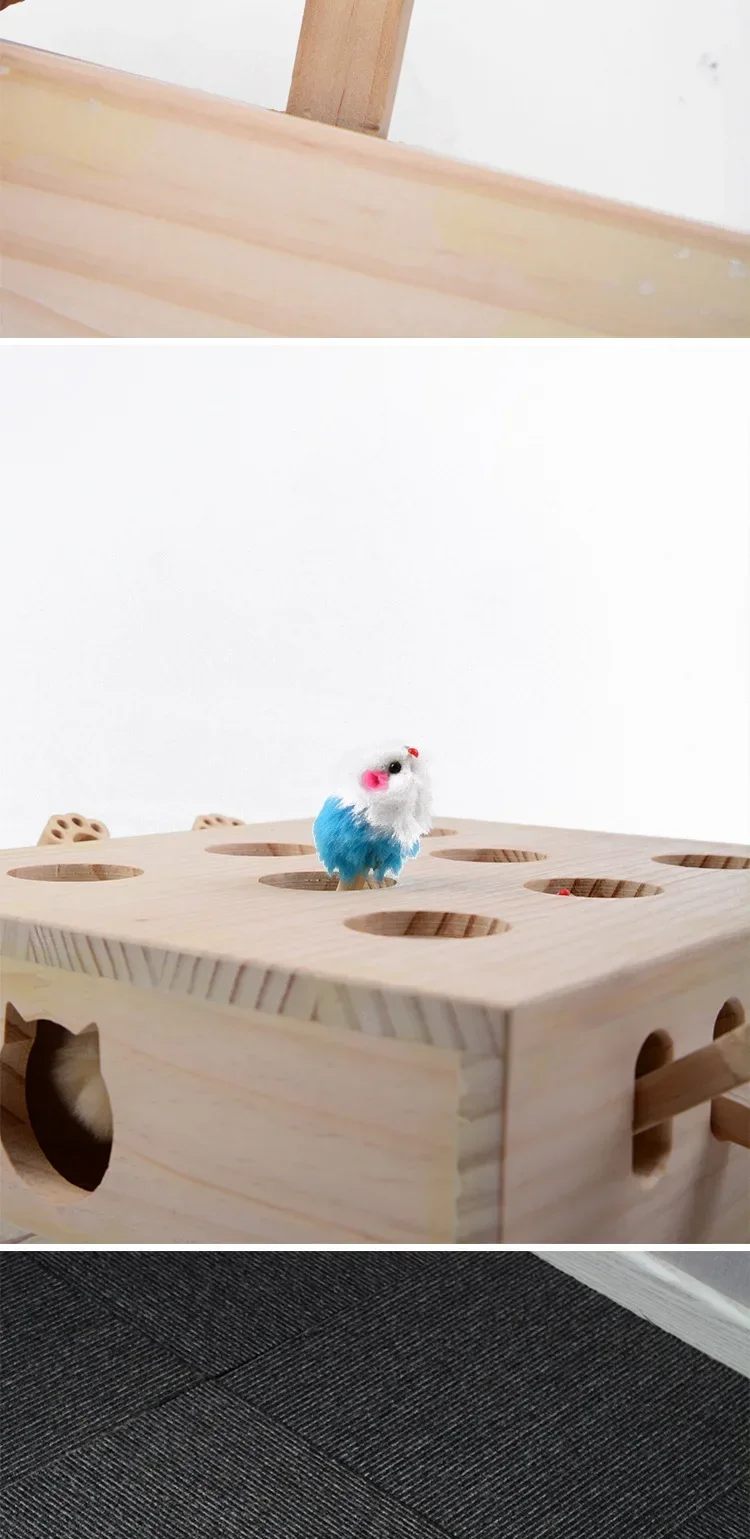 Gatito jugando con el juguete Whack A Mole