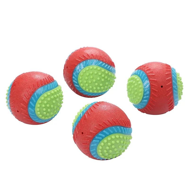 Pelota de goma para perro, juguete resistente a mordeduras de 8cm, pelota elástica con sabor a carne para evitar que el perro se destruye cosas, suministro de entrenamiento para perros - imagen 5