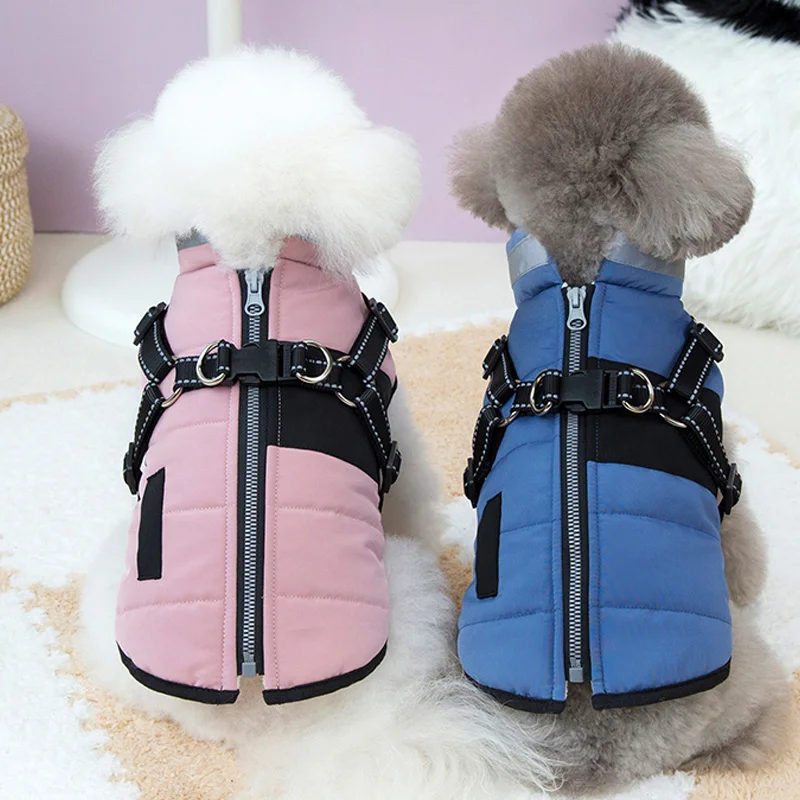 Ropa cálida de invierno para perros, chaqueta reflectante para cachorros, ropa gruesa para mascotas para perros pequeños y medianos, ropa para Chihuahua Yorkie