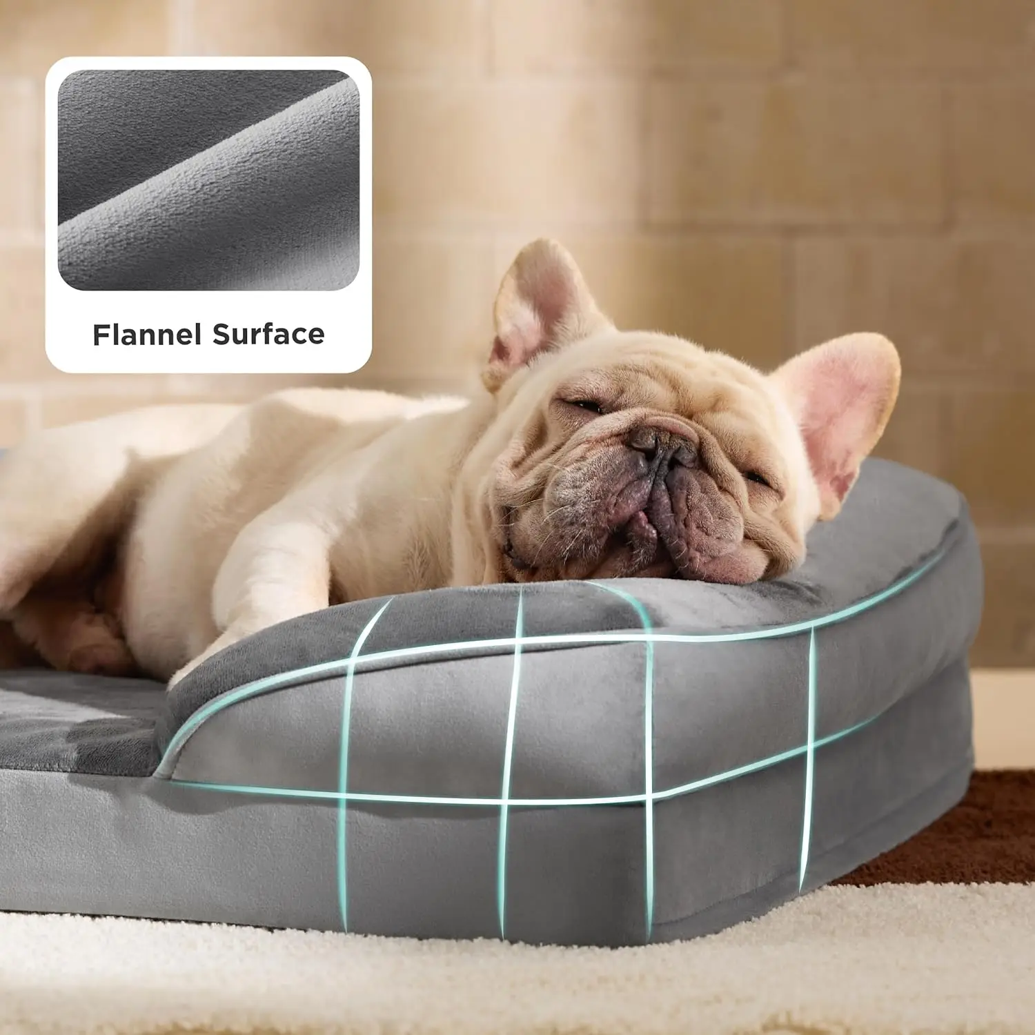 Cama ortopédica cálida para perros, impermeable, lavable, cómoda, sofá para gatos, cama para mascotas de tamaño mediano, funda extraíble para gatos y perros, invierno - imagen 4