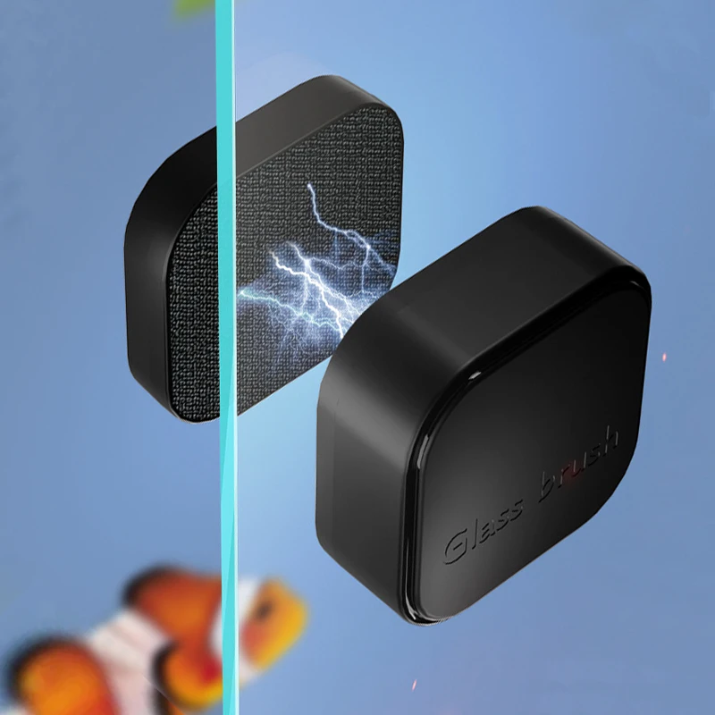 1 cepillo limpiador de vidrio magnético para acuario, Mini raspador de algas de plástico cuadrado para mantenimiento de peceras adecuado para varios peces