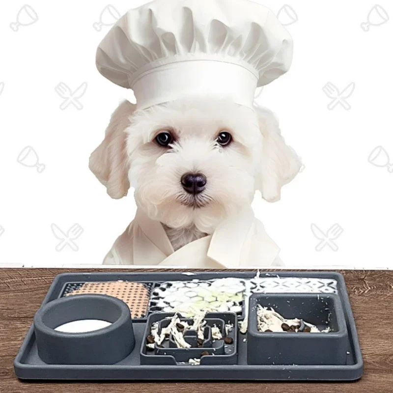 Mantel Individual de silicona antideslizante para mascotas, impermeable, fácil de limpiar, comida lenta, alfombrilla multifuncional para perros, placa a prueba de fugas para gatos y perros - imagen 3