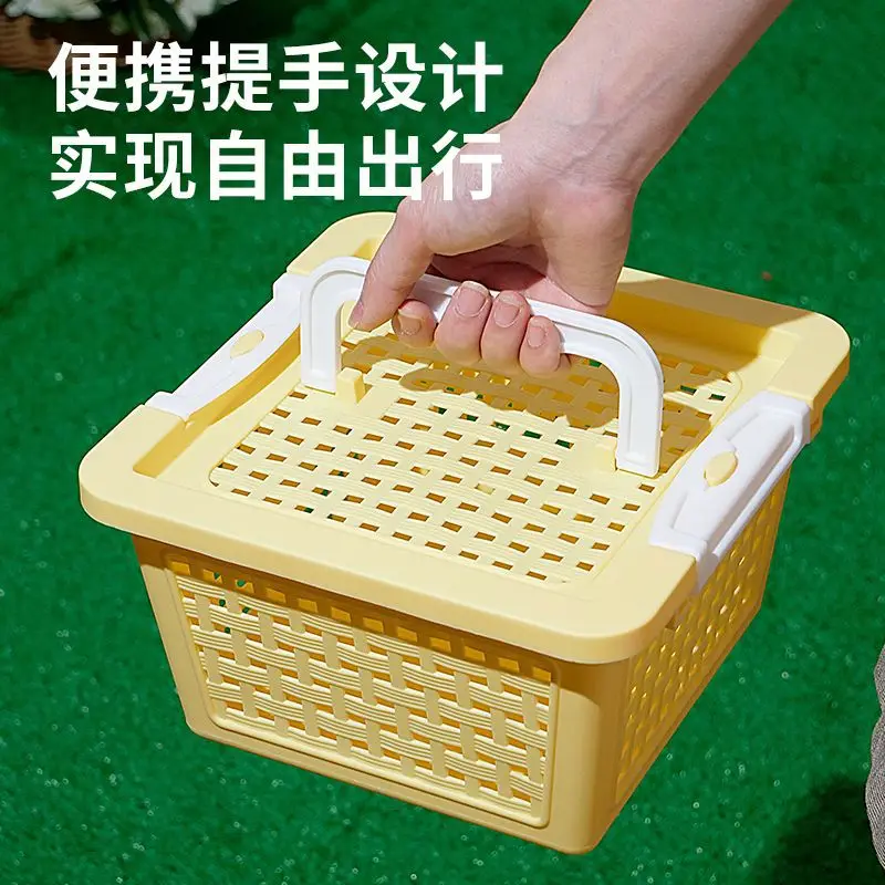 Caja de transporte portátil para salir de hámster, jaula portátil para hámster, caja de ratán porosa transpirable, resistencia a la presión, engrosamiento - imagen 3