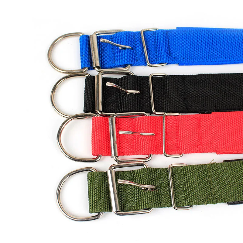 Collares de perro sólidos Collar de perro de nailon para perros pequeños, medianos y grandes Teddy Keji Pitbull Bulldog Beagle - imagen 5