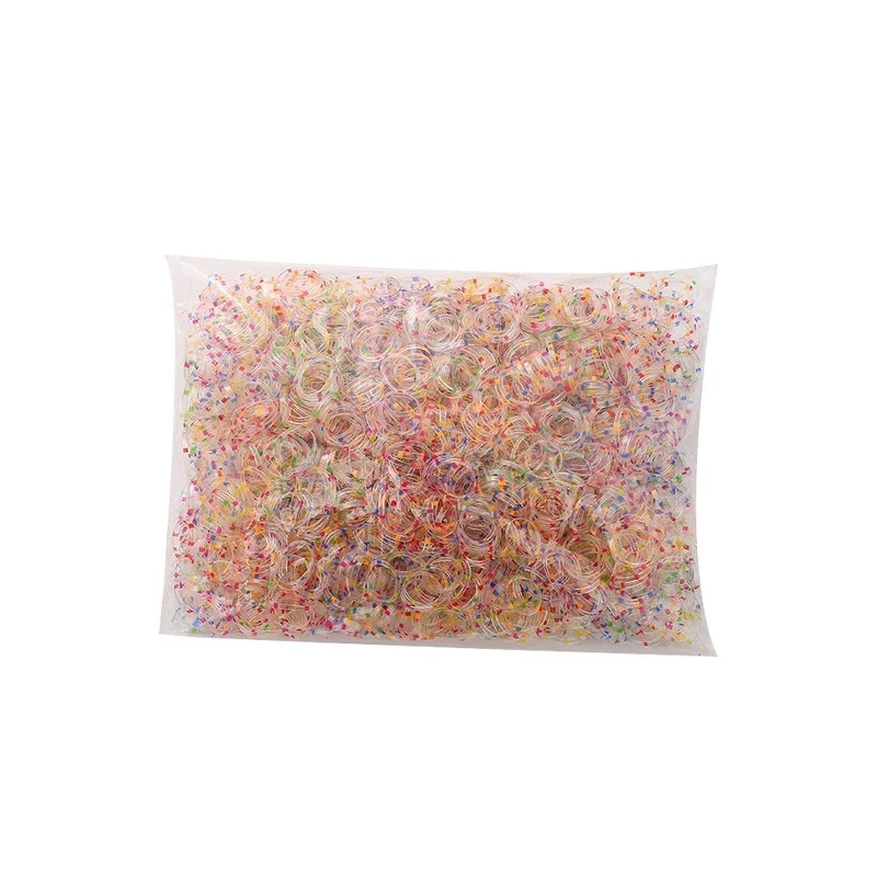 Banda de goma desechable para niñas, no daña el cabello, coleteros para niños pequeños, cuerda para la cabeza, tocado bonito de Color para bebé, accesorios para el cabello - imagen 5