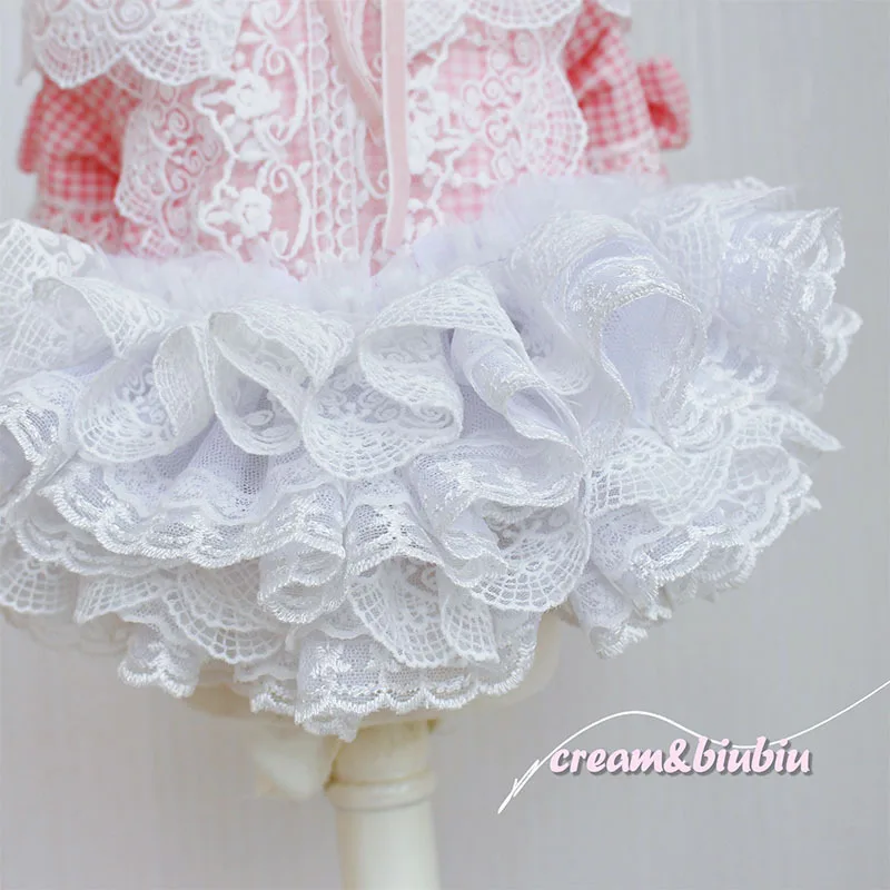 Vestido de princesa de encaje hecho a mano para perros y gatos vestido rosa estilo Lolita para perros pequeños vestido de novia para Chihuahua, Bichon Frise - imagen 3