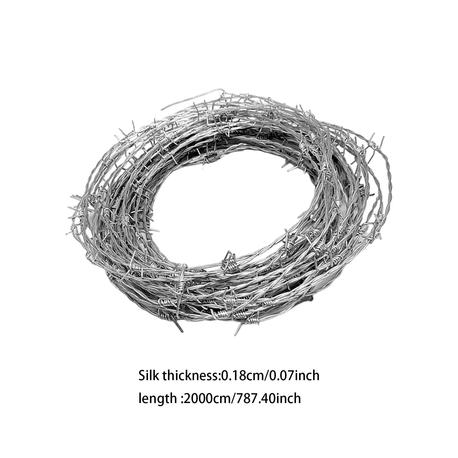 Barbed Wire Easy to Install Stable Wear Resistant Barbed Wire Roll for Construction Sites Home Bird Feeder Crafts Warehouse