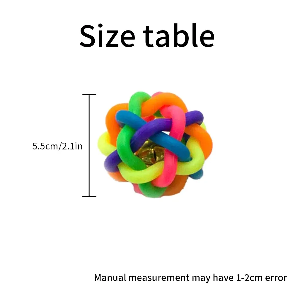 Pelota de campana colorida de Material PVC para mascotas, juguete interactivo para gatos y perros, 2 piezas - imagen 5