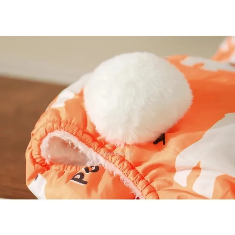 Ropa para perros de otoño e invierno, chaqueta de algodón cálida de cuatro patas para cachorros, antiderramamiento, Teddy Schnauzer para mascotas, pils옷 - imagen 4