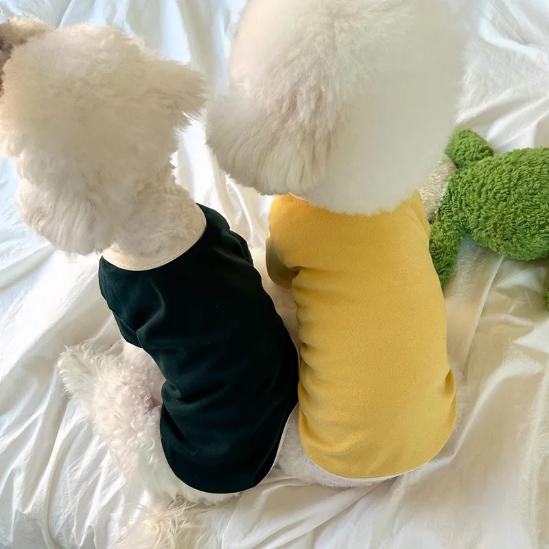 Otoño Invierno sudaderas finas de lana para perros chaleco para perros de compañía ropa de abrigo para perros de moda Chihuahua Bulldog Francés Bichon suministros pijamas para perros - imagen 2