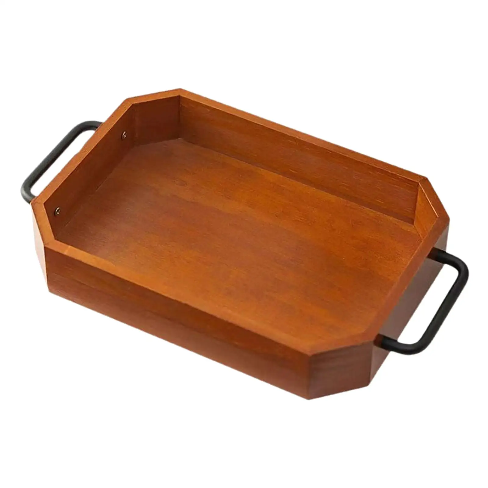 Bandeja de madera para servir, bandeja de almacenamiento, adorno, diseño Vintage, durabilidad, taza de café - imagen 4