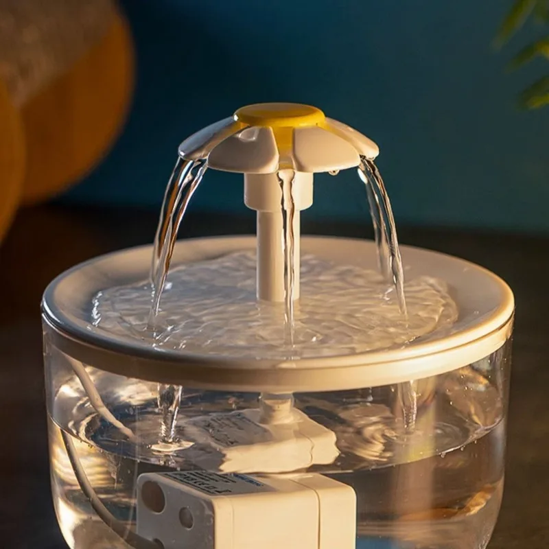 Dispensador de agua circulante silencioso para gatos, diseño de flujo de filtrado automático, alimentador de agua potable enchufado, suministros para mascotas, accesorios - imagen 4
