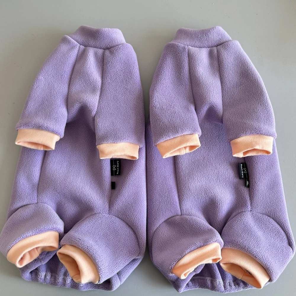 Mono de vellón cálido para ropa de gato Sphynx Abrigo de manga larga grueso de invierno para Devon Rex Ropa de estar por casa de dibujos animados suaves para gatitos - imagen 4